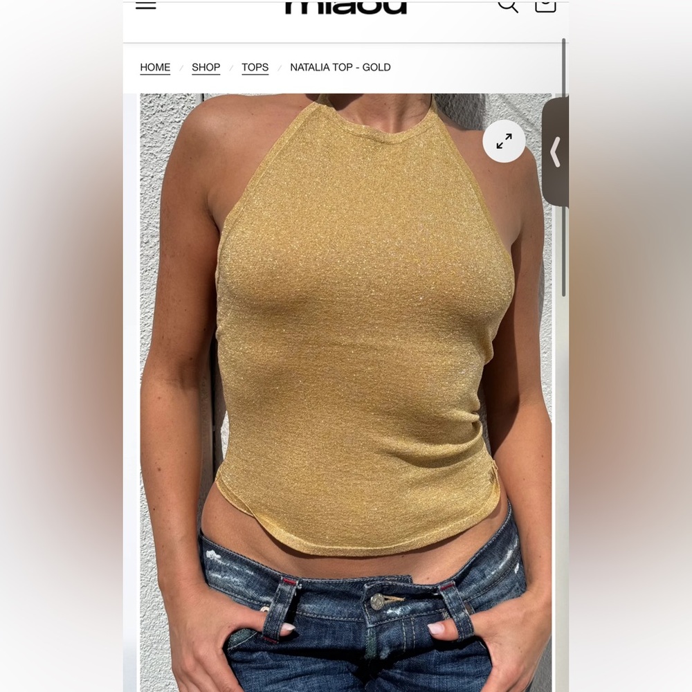 Gold Halter Top